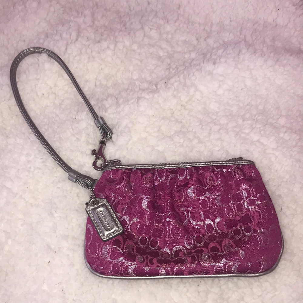 Brand new magenta/ hot pink  coach coin bag :)